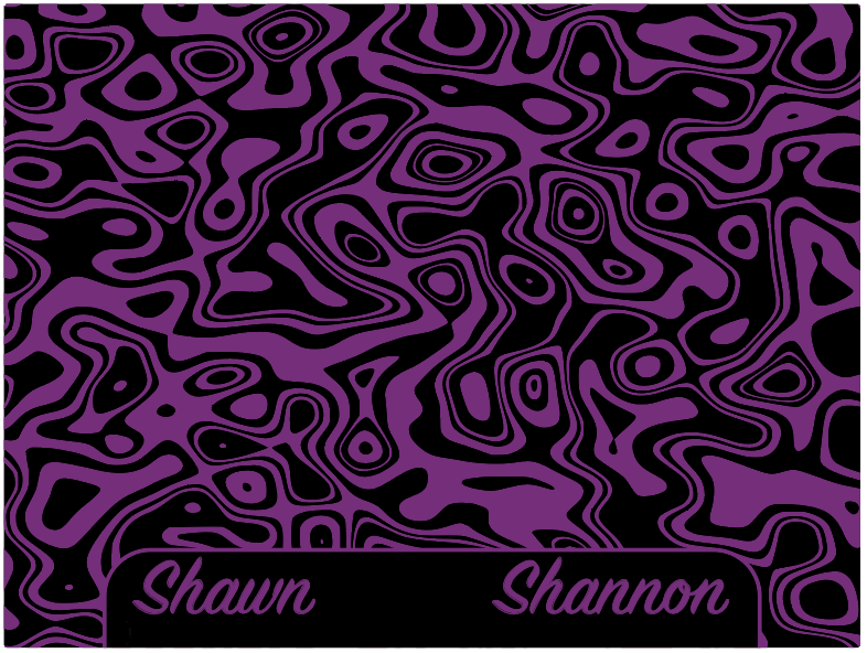 Custom Purple Topo Rectangle 3’ by 4’