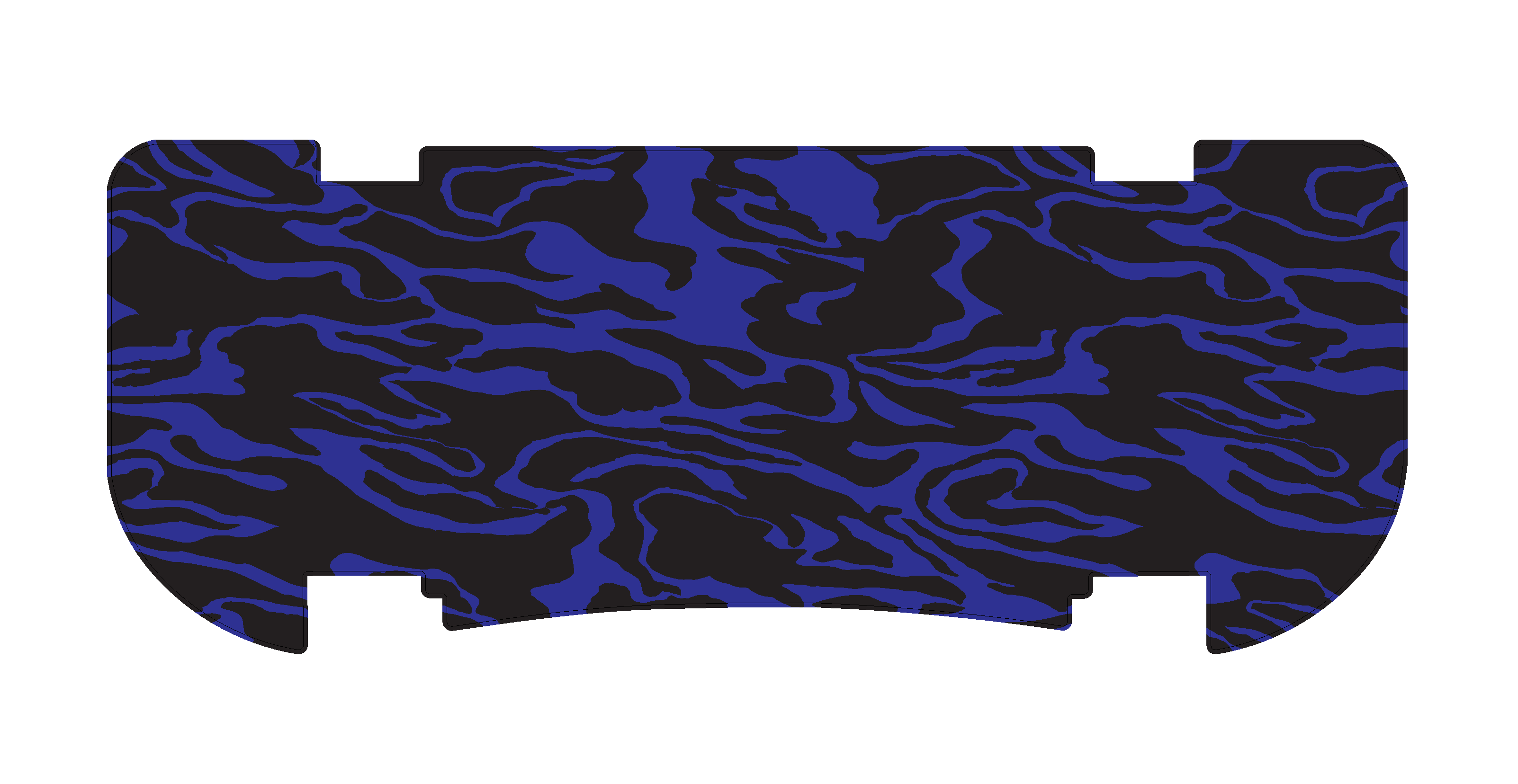 Blue Modern Camo Rear Step Mat