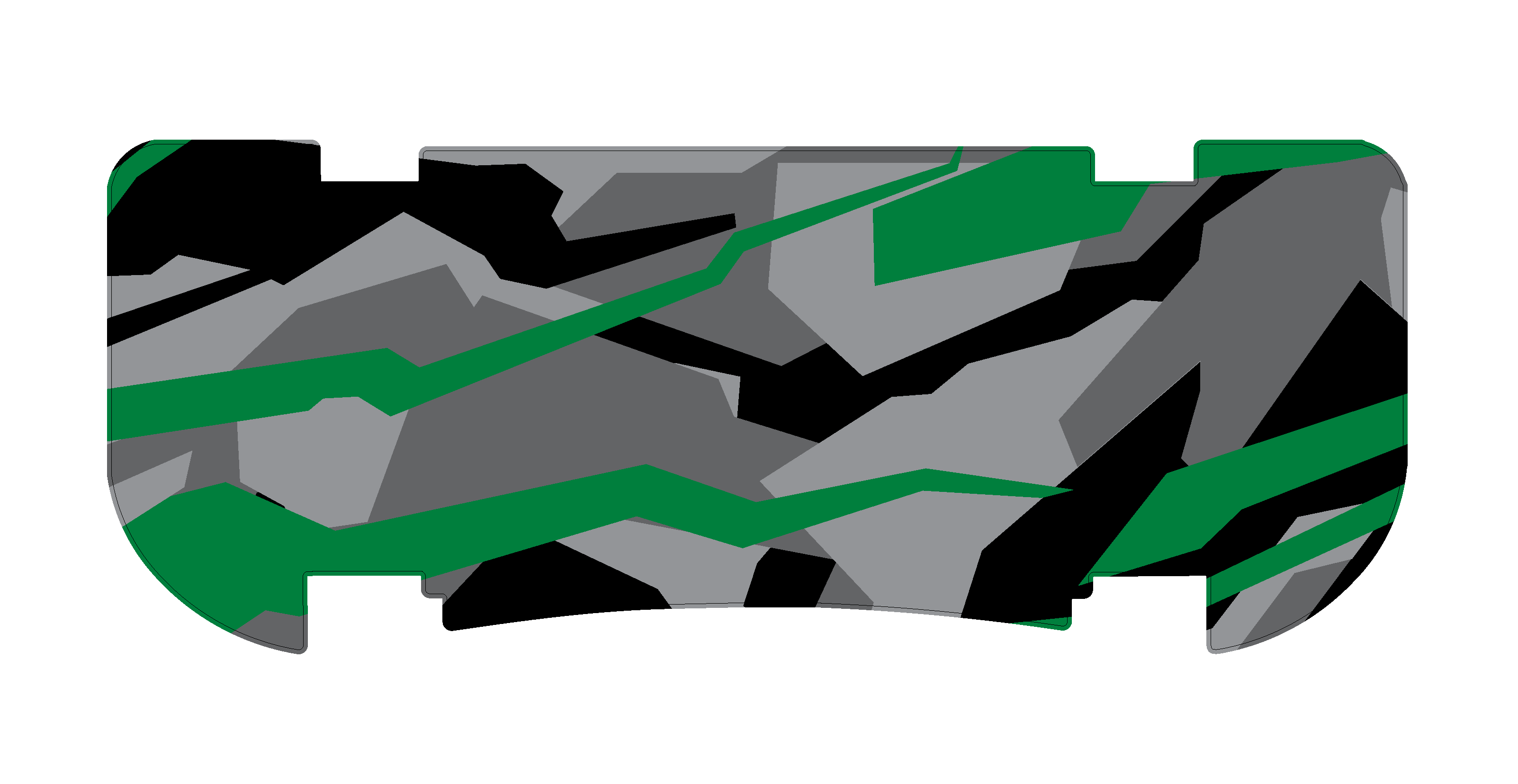 Green Abstract Camo Rear Step Mat