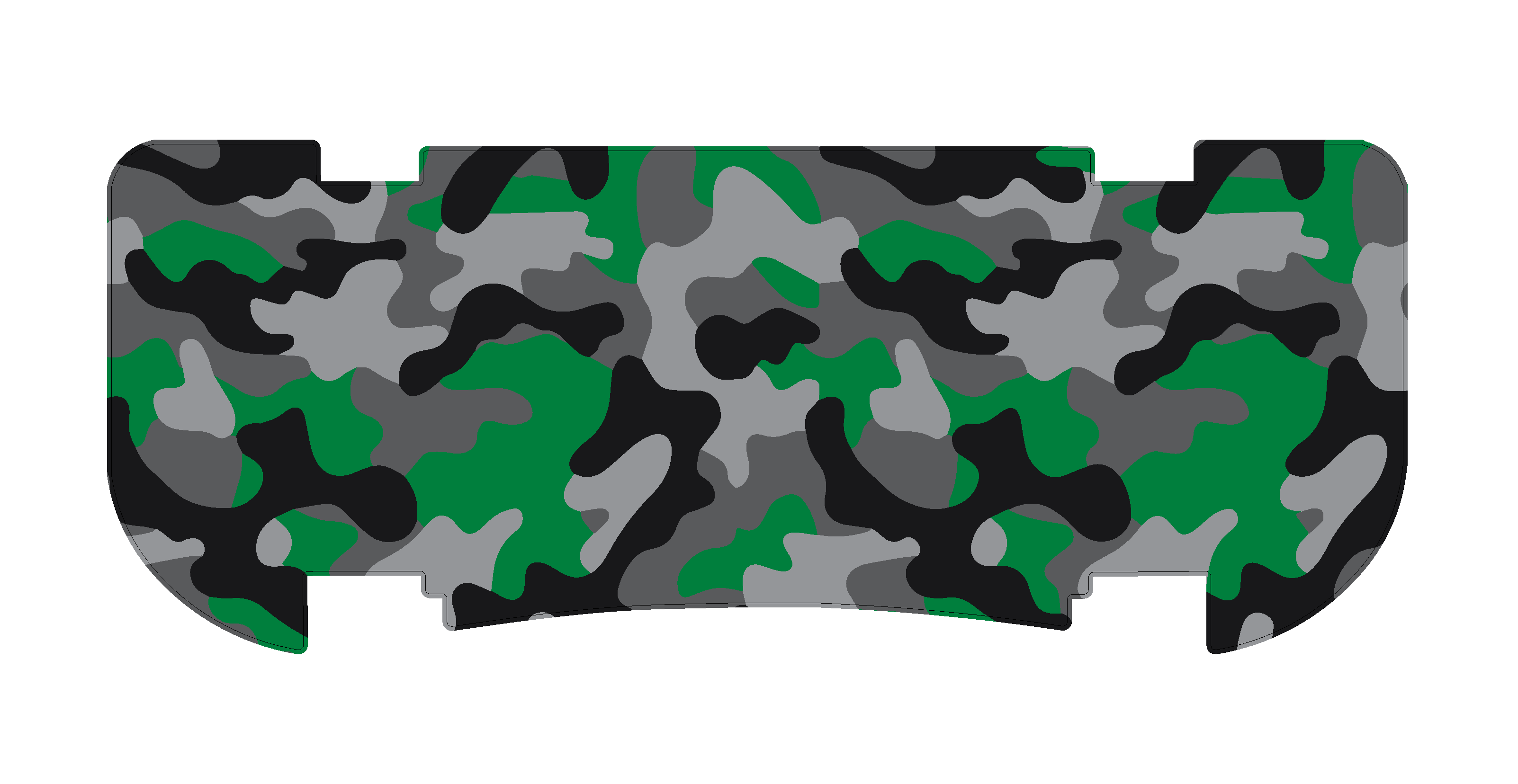 Green Camo Rear Step Mat
