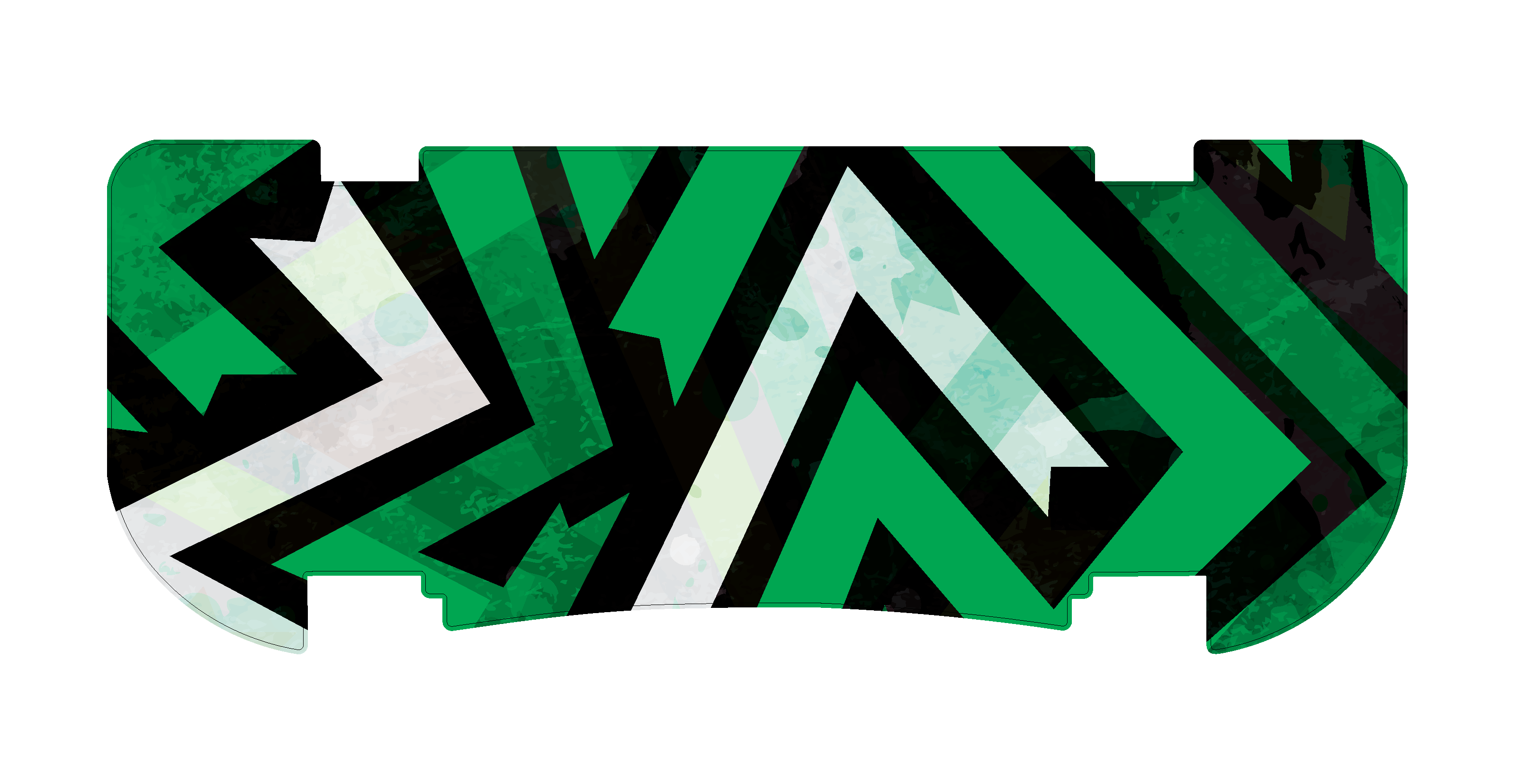 Green Graffiti Rear Step Mat