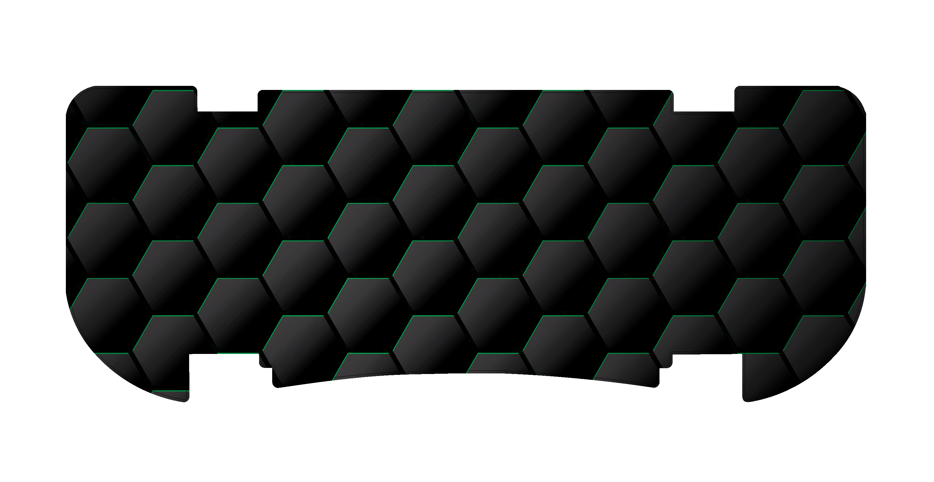Green Hex Rear Step Mat