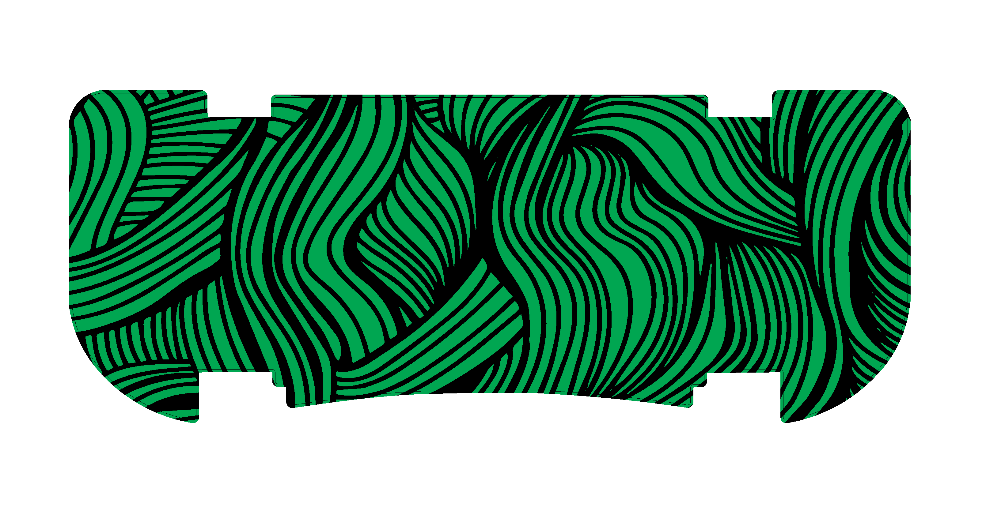 Green Intertwined Rear Step Mat