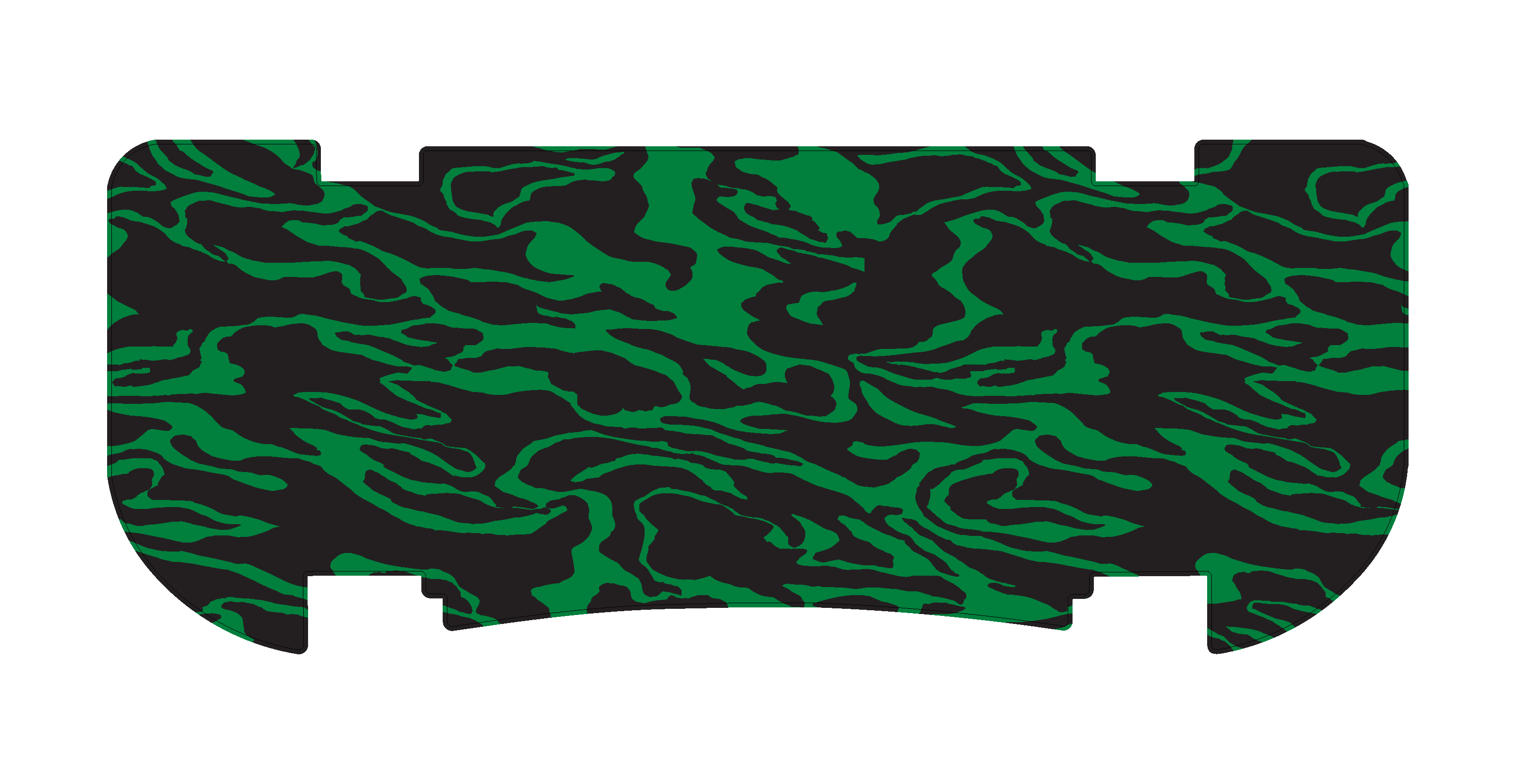 Green Modern Camo Rear Step Mat