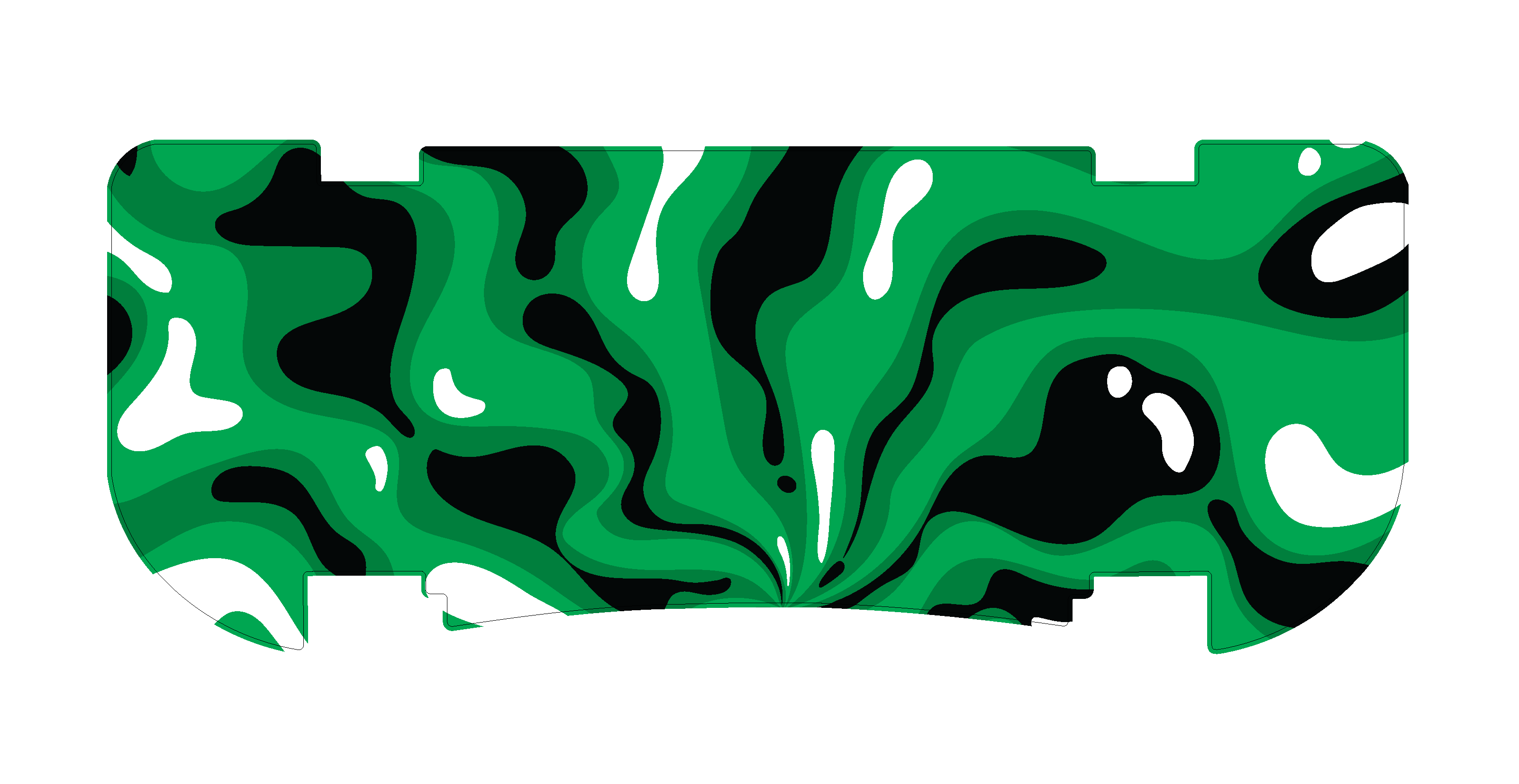 Green Ripple Rear Step Mat