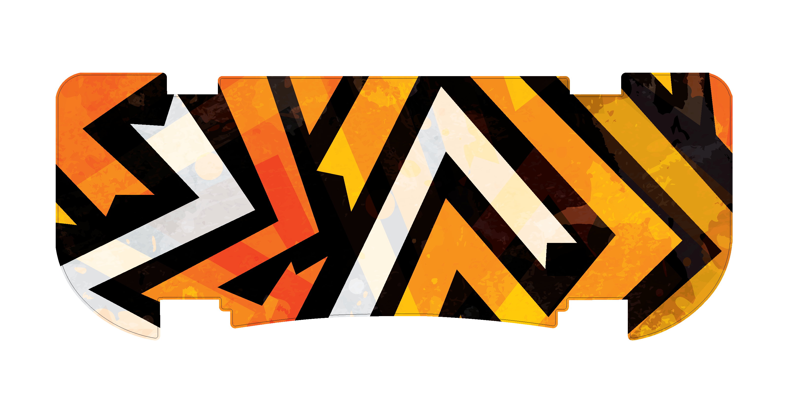 Orange Graffiti Rear Step Mat