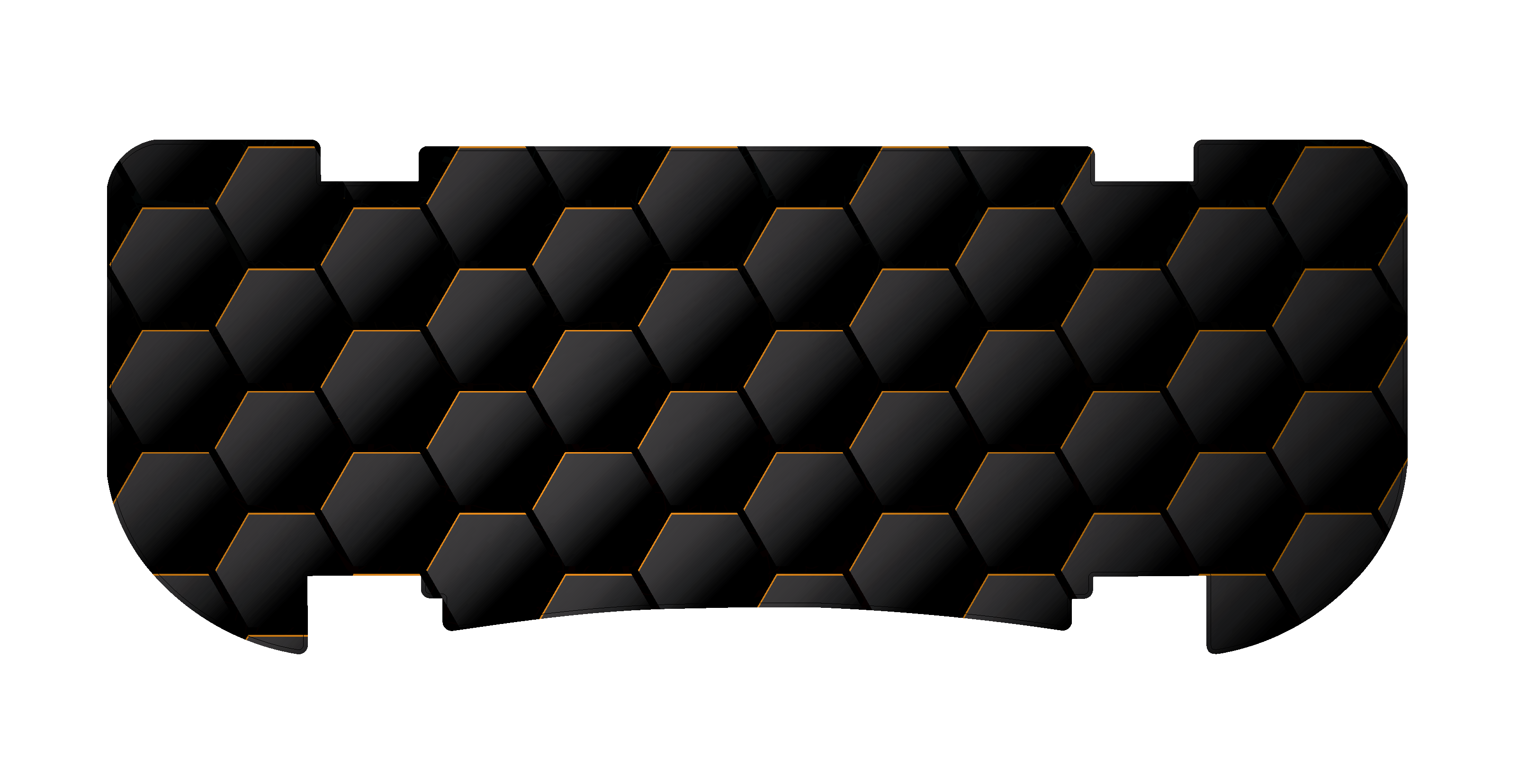 Orange Hex Rear Step Mat