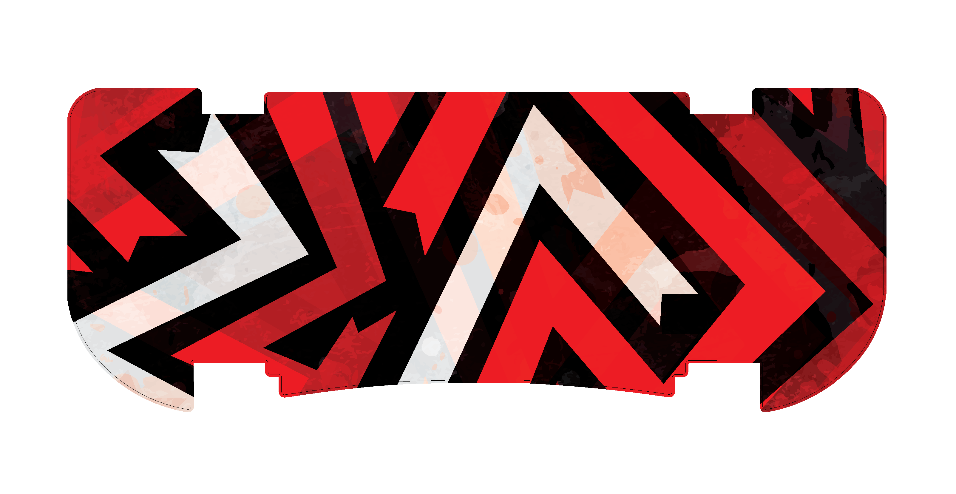 Red Graffiti Rear Step Mat