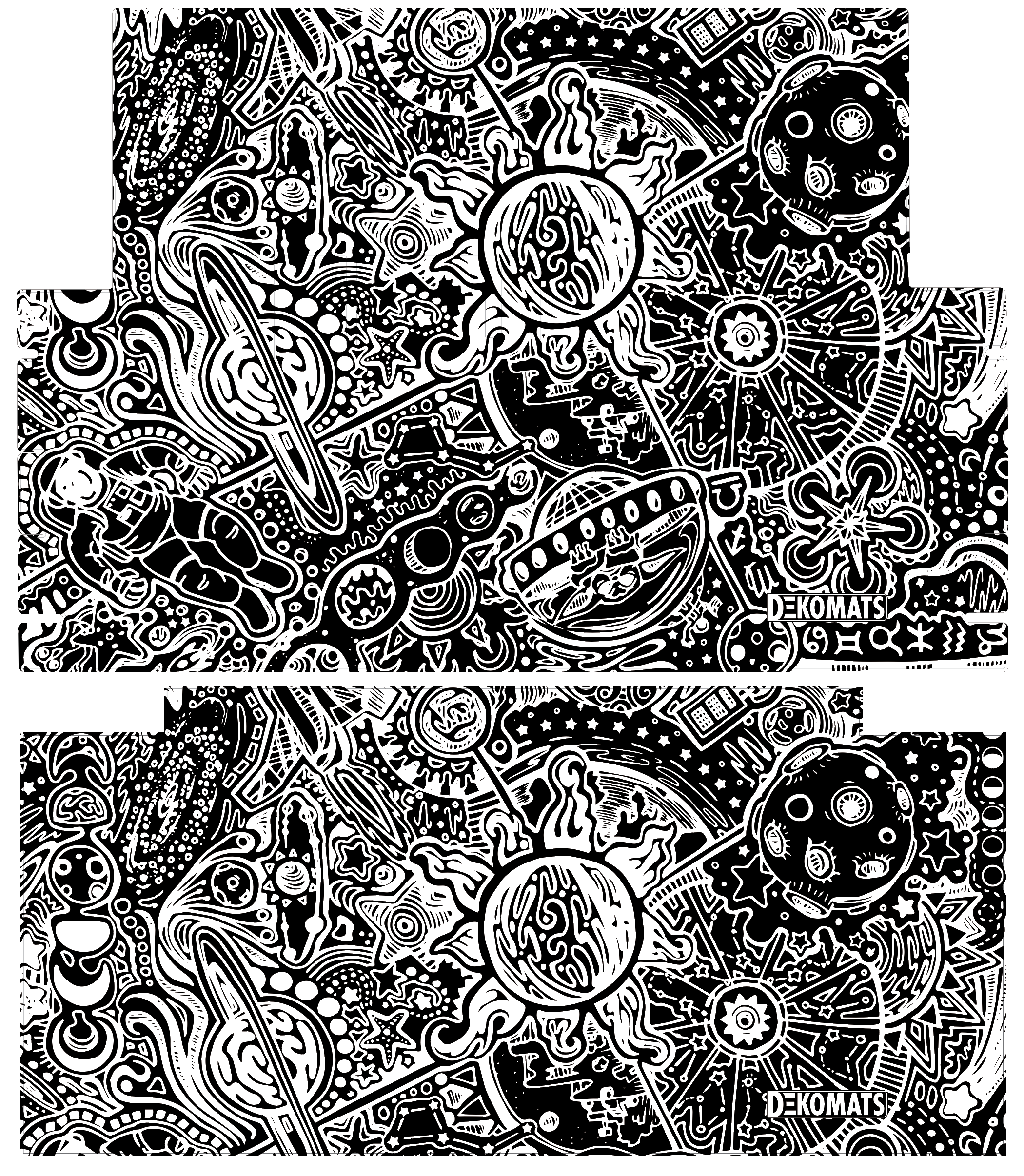 White Astro Bintelli Front/Second Row and Rear Mats