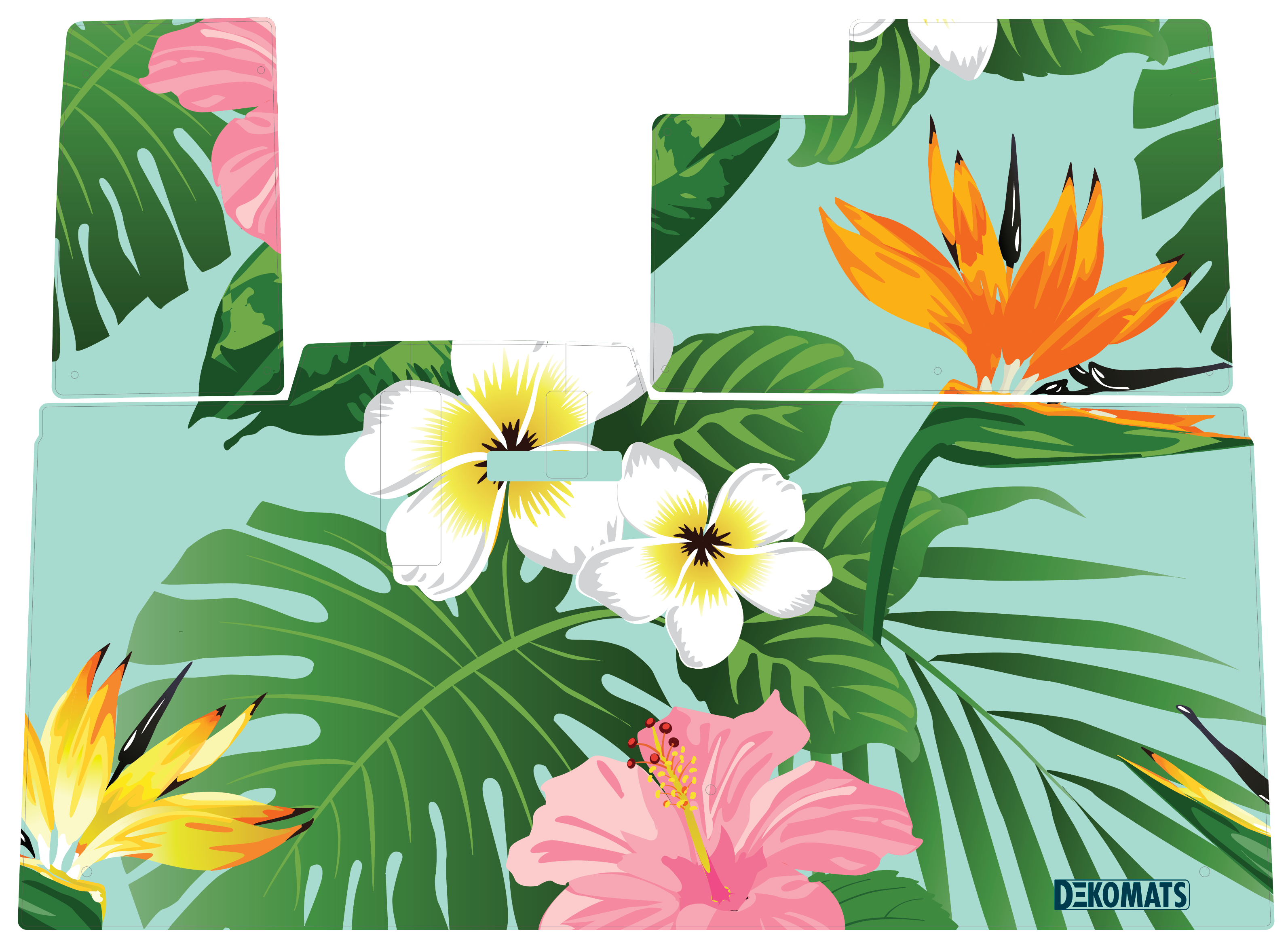 Color Adjusted Tropical Hibiscus Original Background
