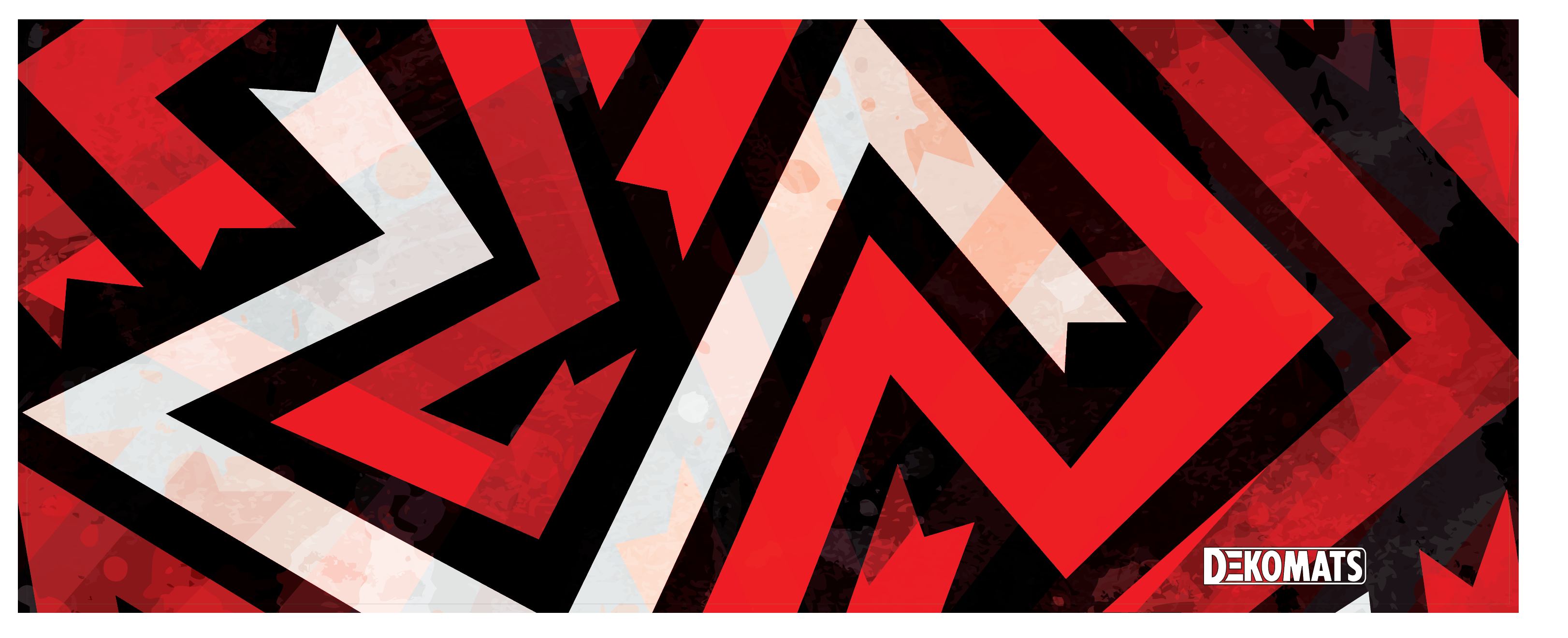 Red Graffiti D5 Front & Second Row Mats