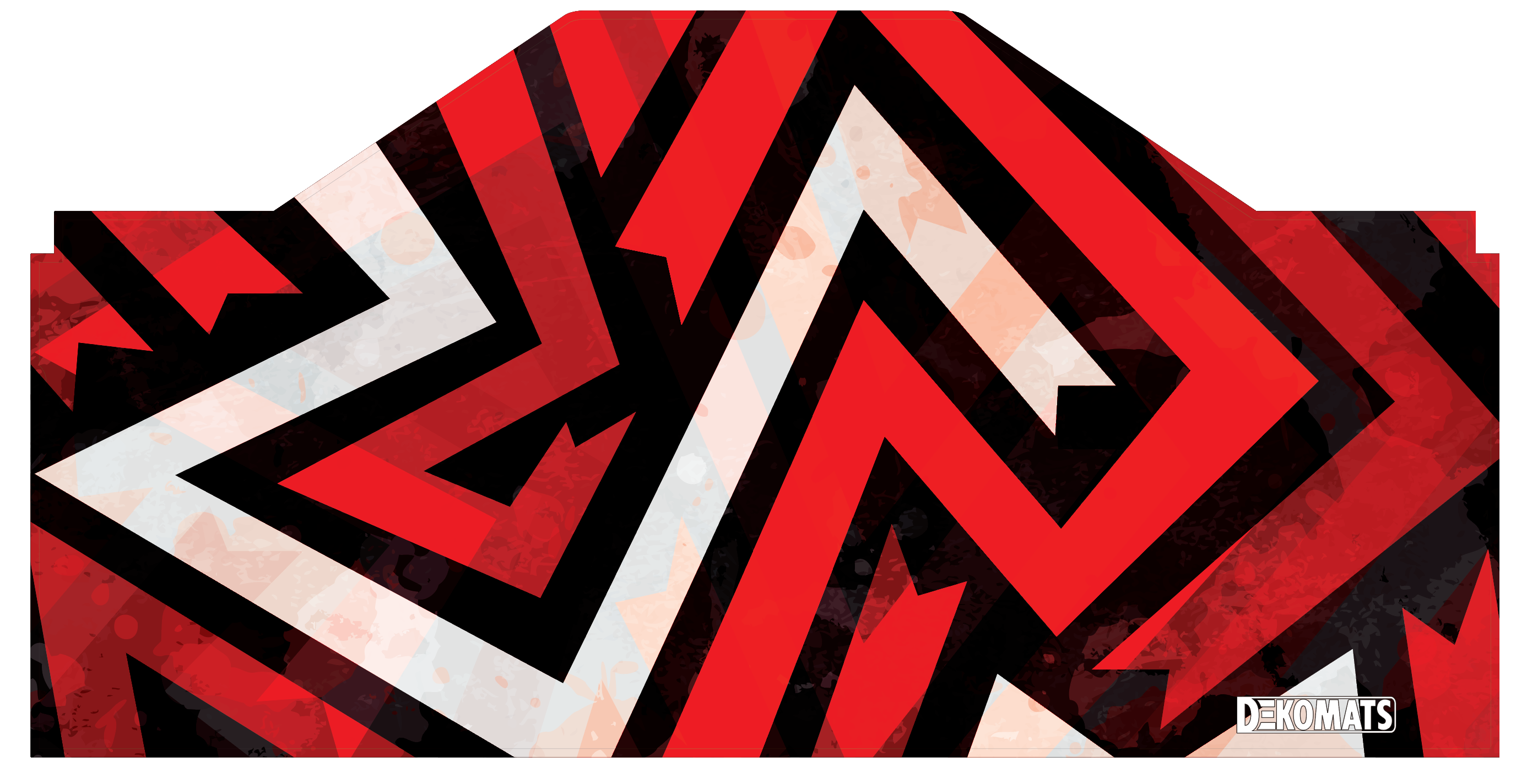 Red Graffiti D5 Front & Second Row Mats