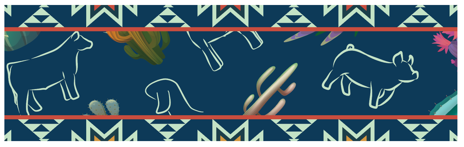 Custom Aztec Livestock Rear Mat - 29.75 x 12