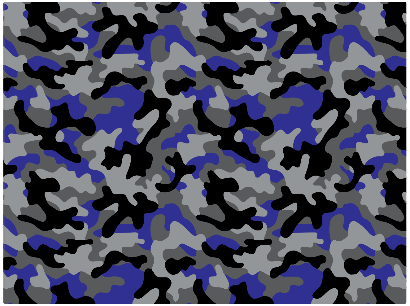Blue Camo Rectangle 3’ by 4’