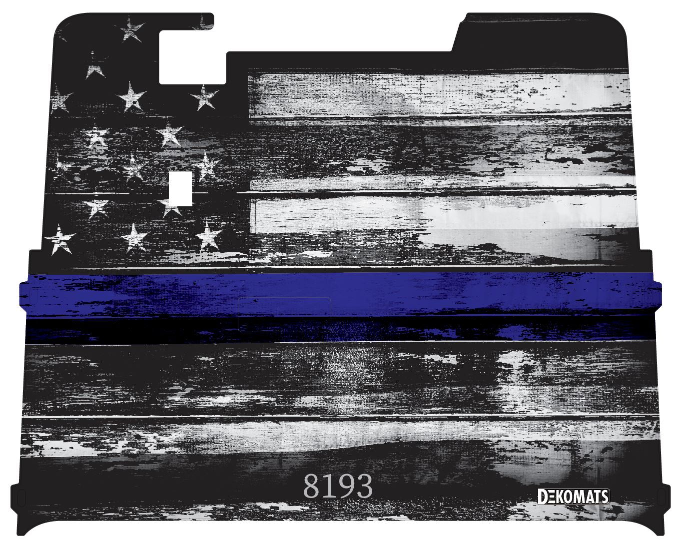 Custom Blue Stripe USA Wood Mat