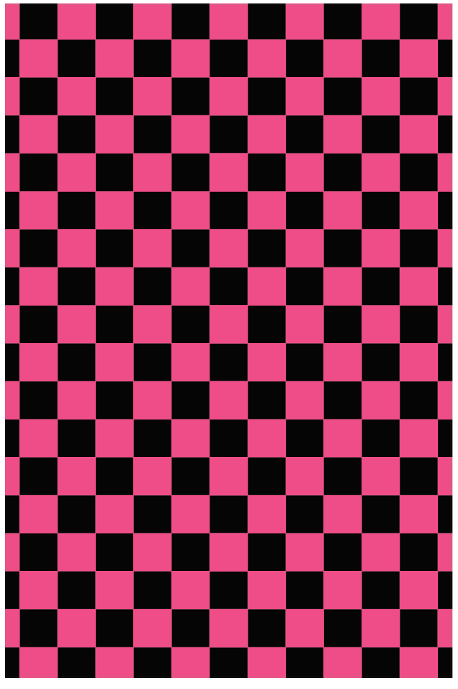 Custom Hot Pink / Black Checkerboard - 71" by 47" rectangle