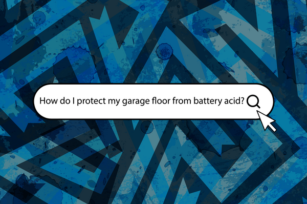How do I protect my golf cart floor from battery acid?