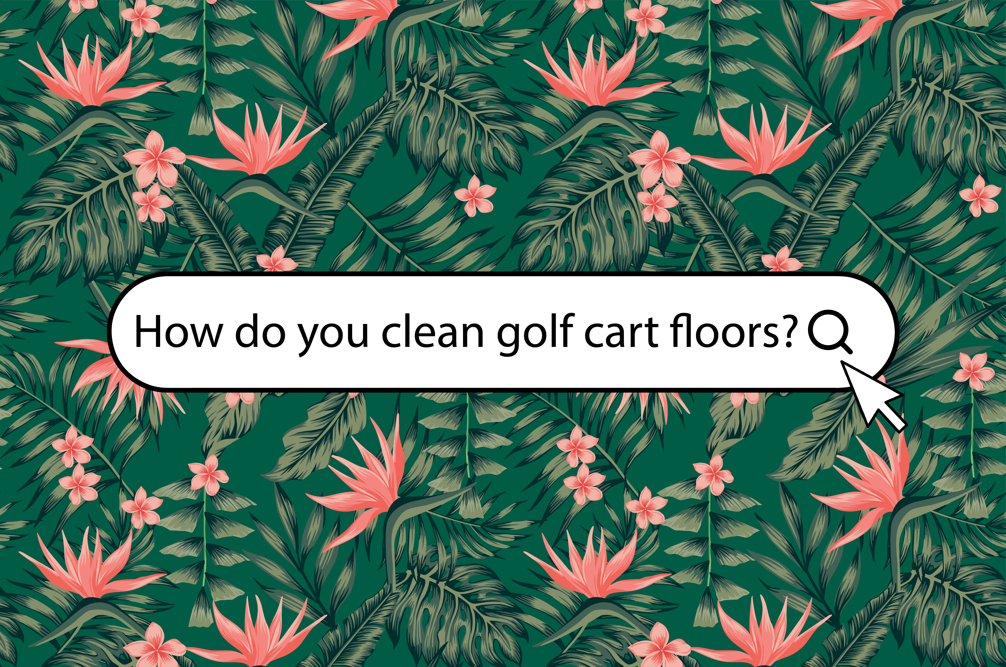 How do you clean golf cart floors?
