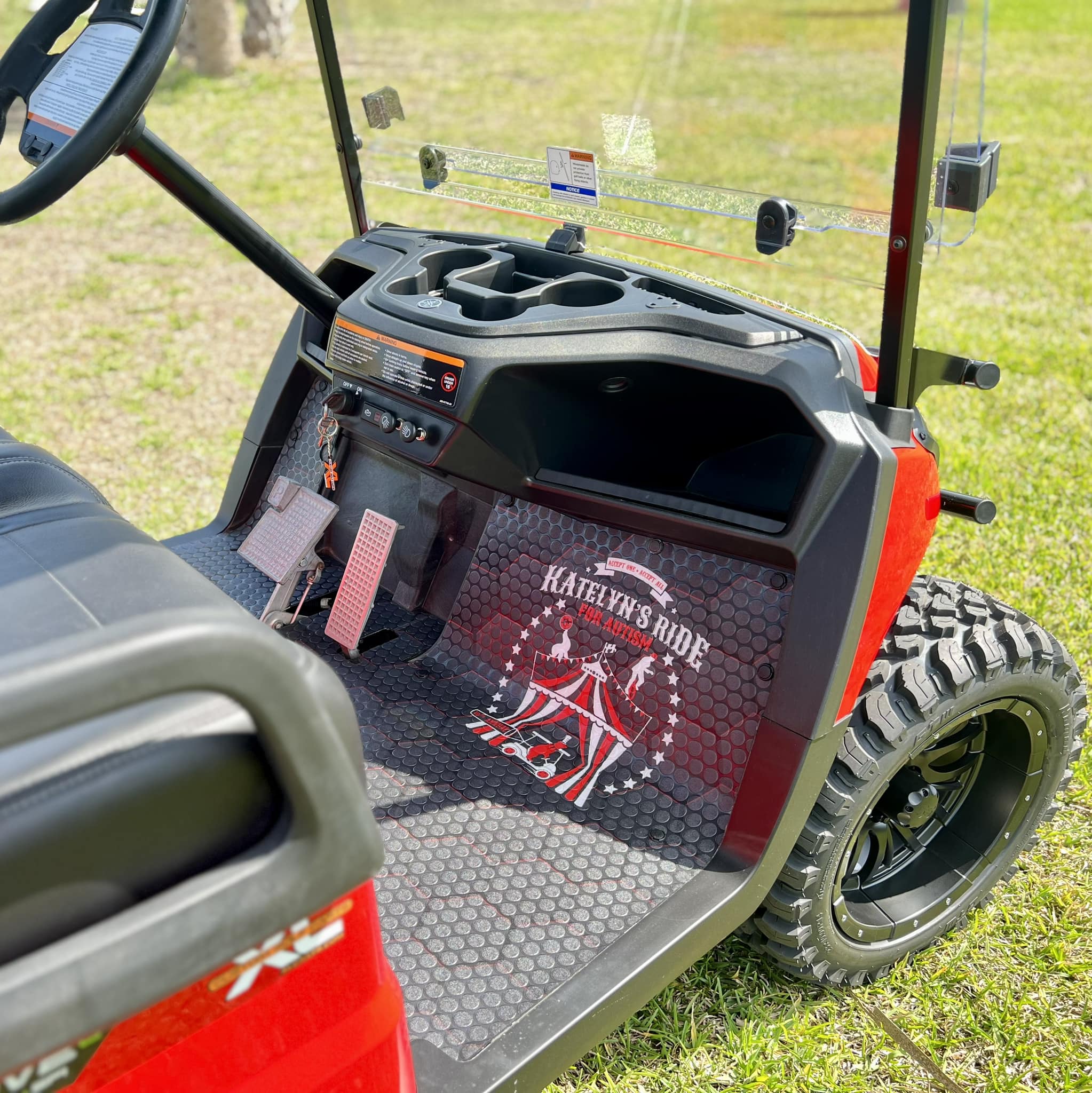 Custom golf cart floor mat