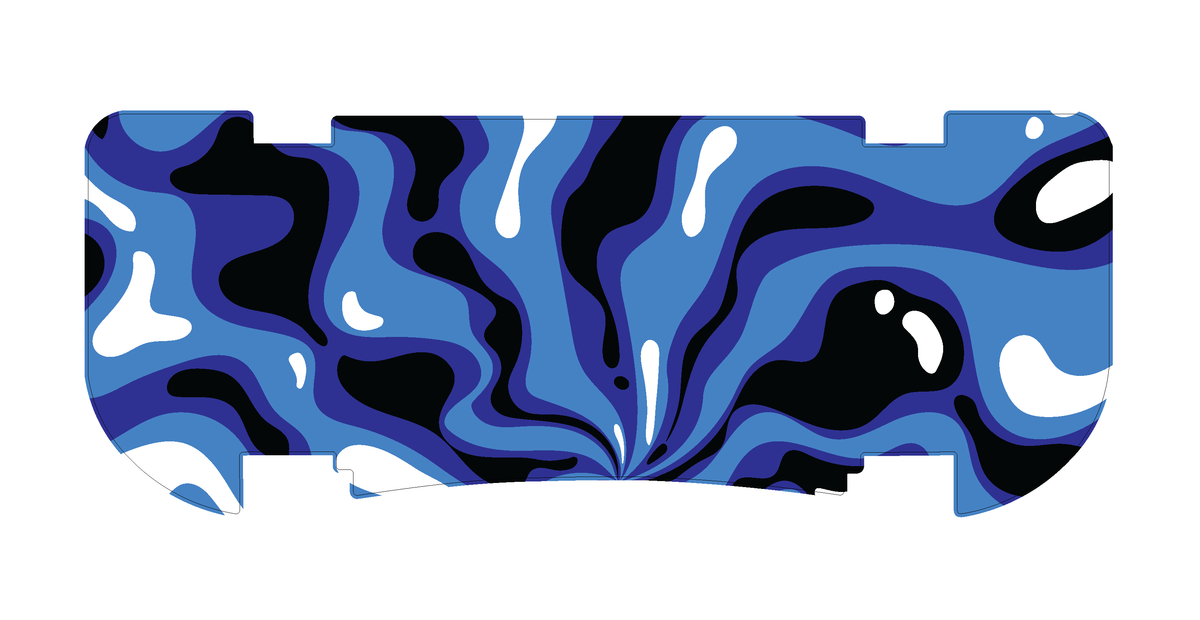 Stepping Ripple Blue Ripple Rear Step Mat