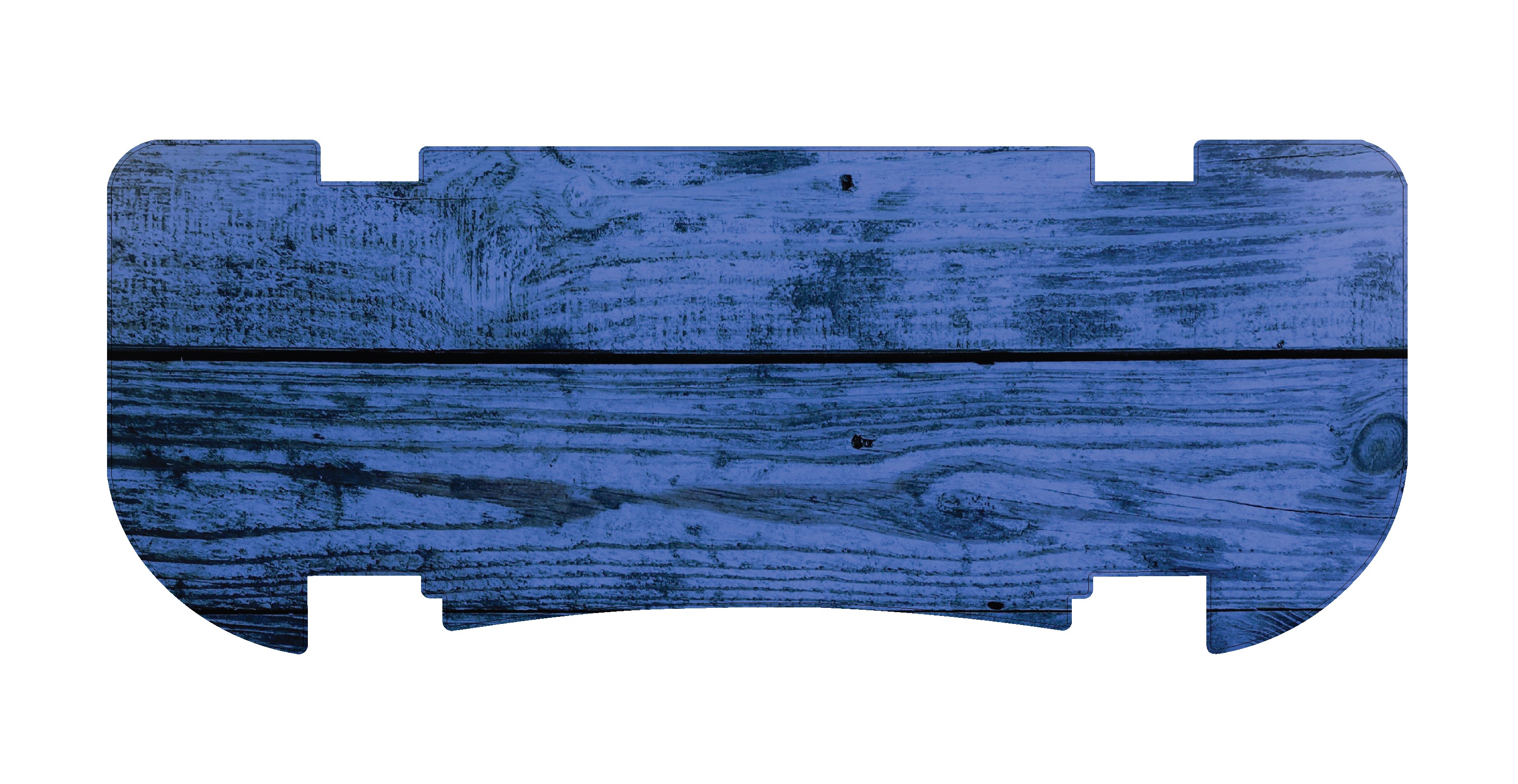 Blue Wood Rear Step Mat