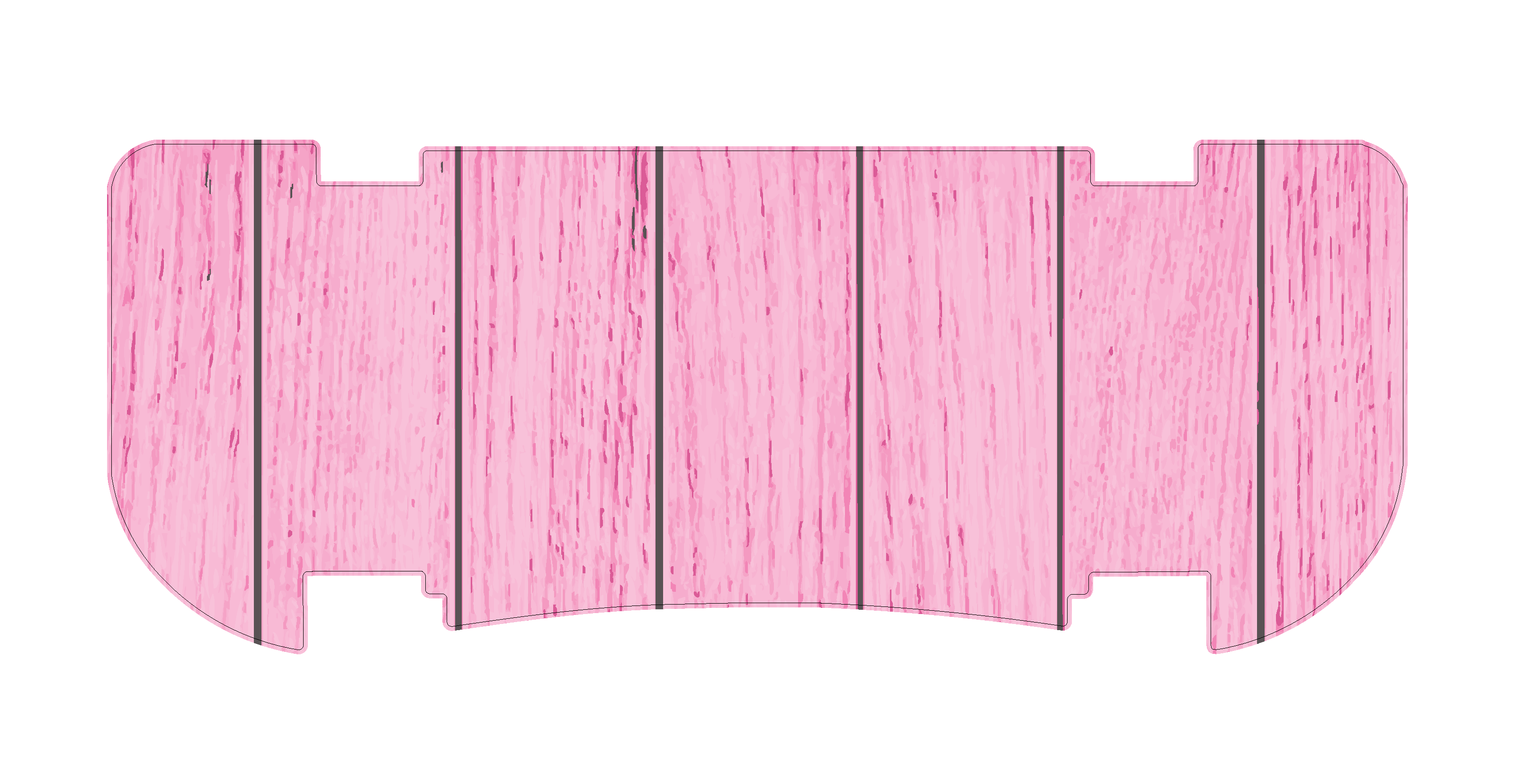 Pink Wood Rear Step Mat