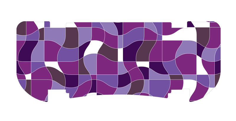Purple Geometric Rear Step Mat
