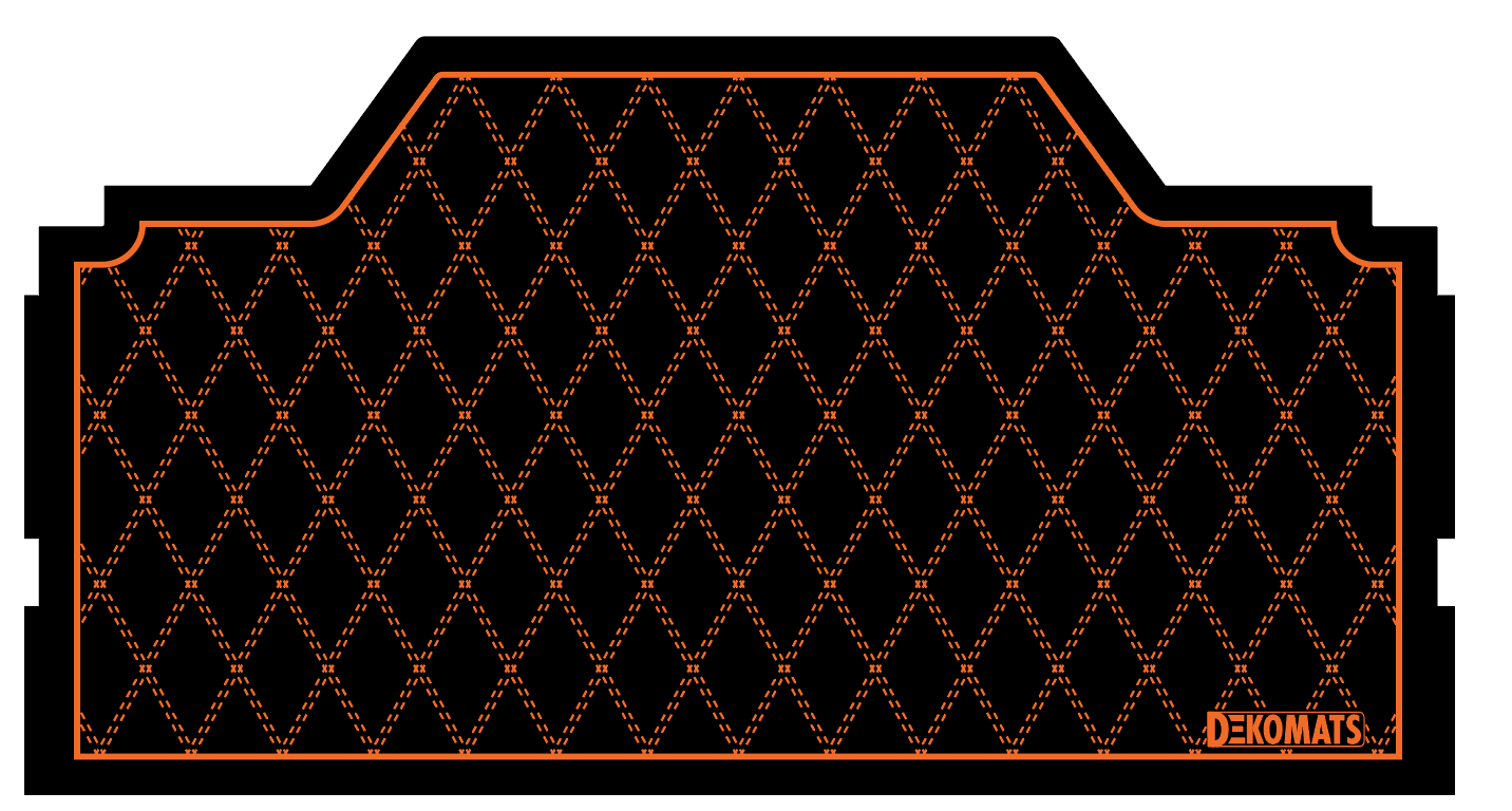 Custom Orange Diamond Stitches  - 2025 Denago XL - (2 mats)
