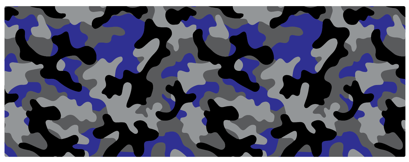 Blue Camo Rectangle 18'’ by 4’