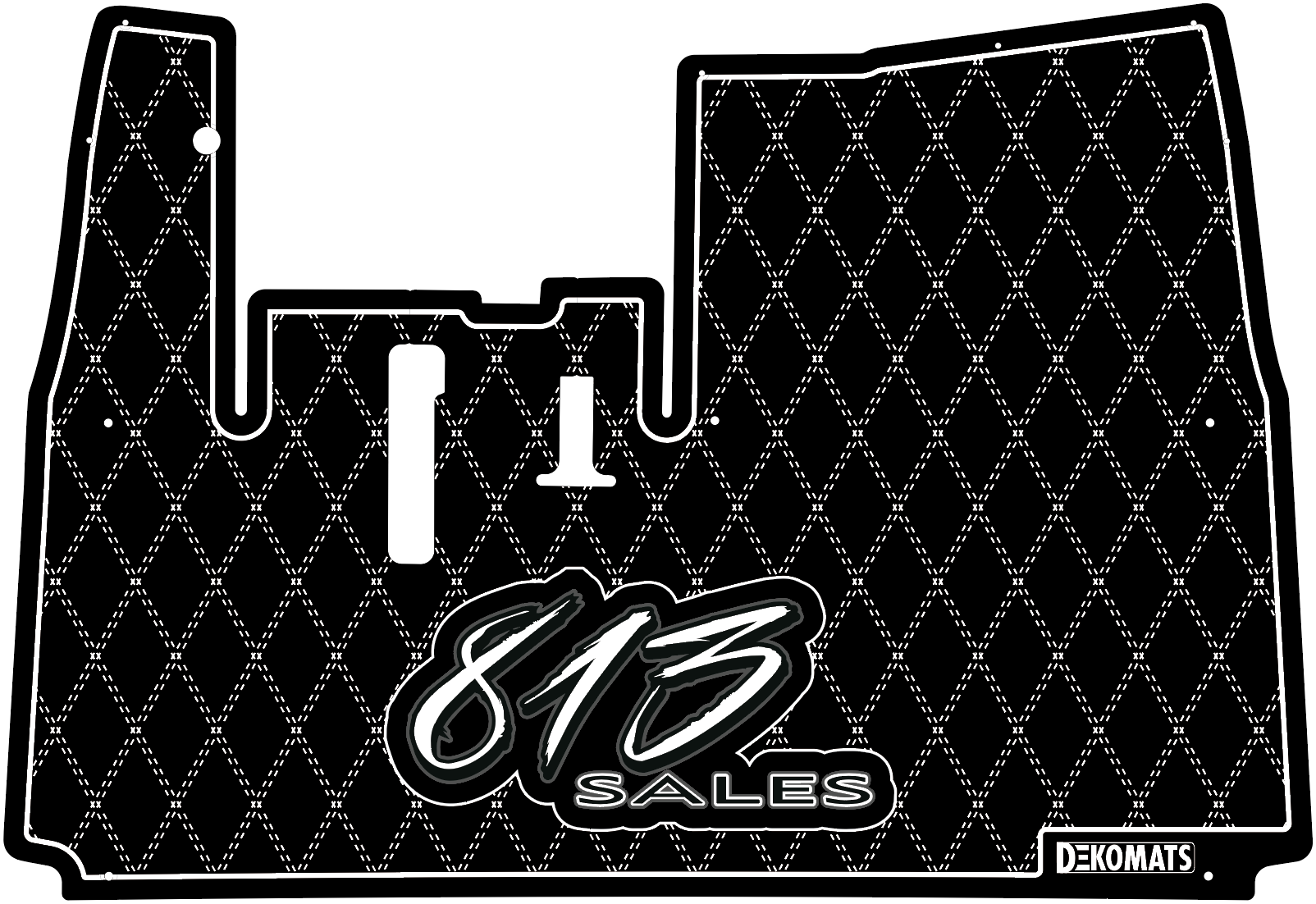Custom 813 Mat - White Diamond Stitch - Yamaha Drive 2