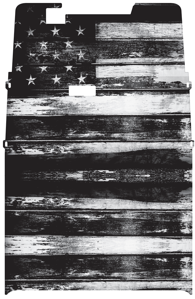 Custom USA Wood Grey - Extended TXT- 63.5 inches