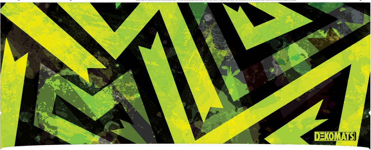 Custom D5 Front and 2nd Row - Lime Graffiti