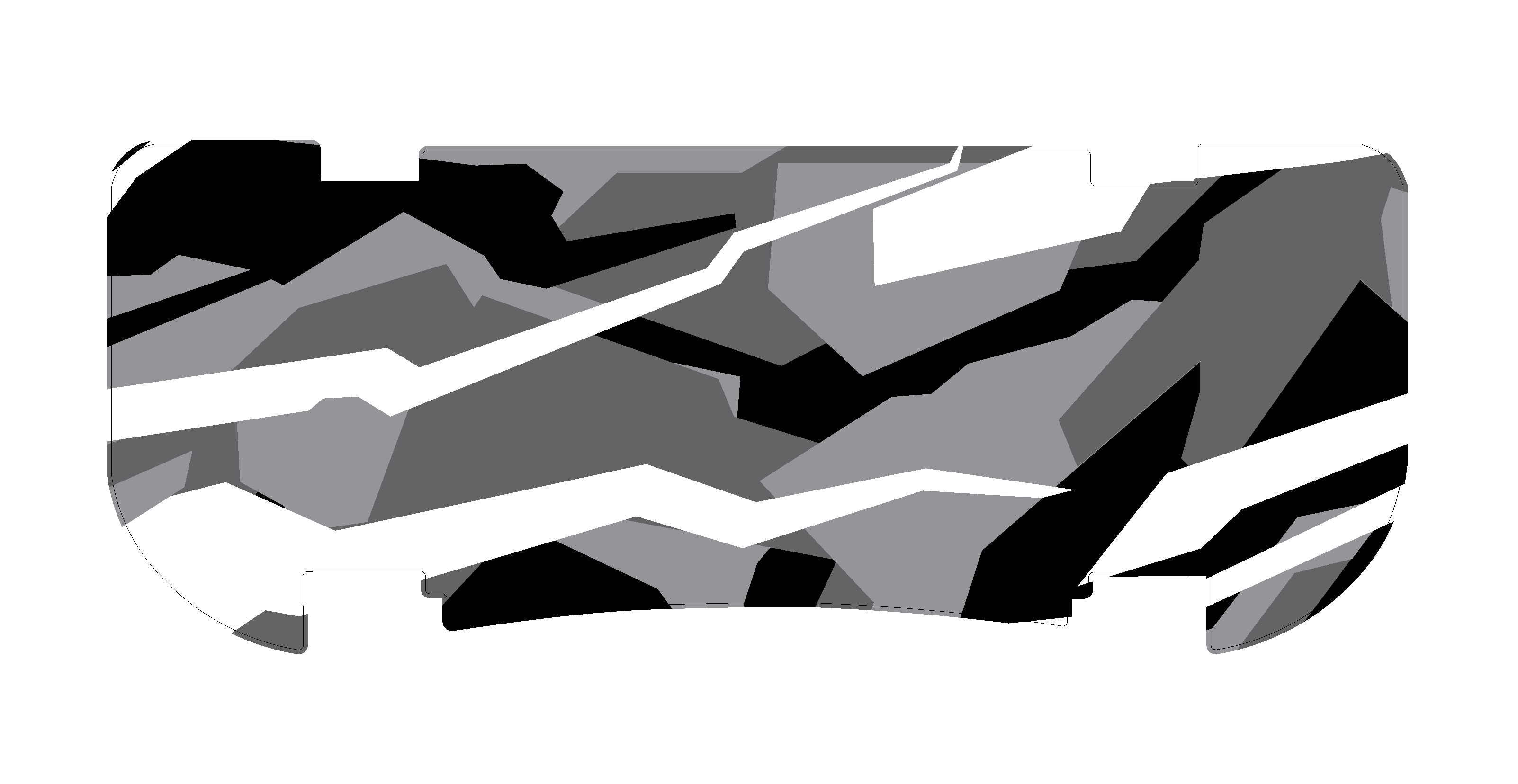 White Abstract Camo Rear Step Mat
