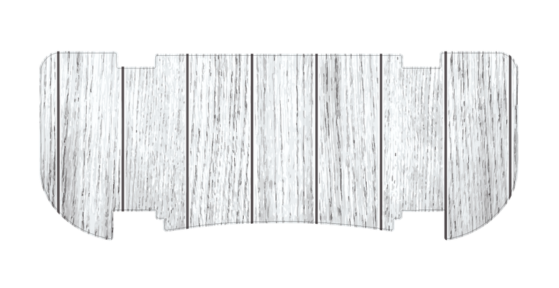 White Wood Rear Step Mat