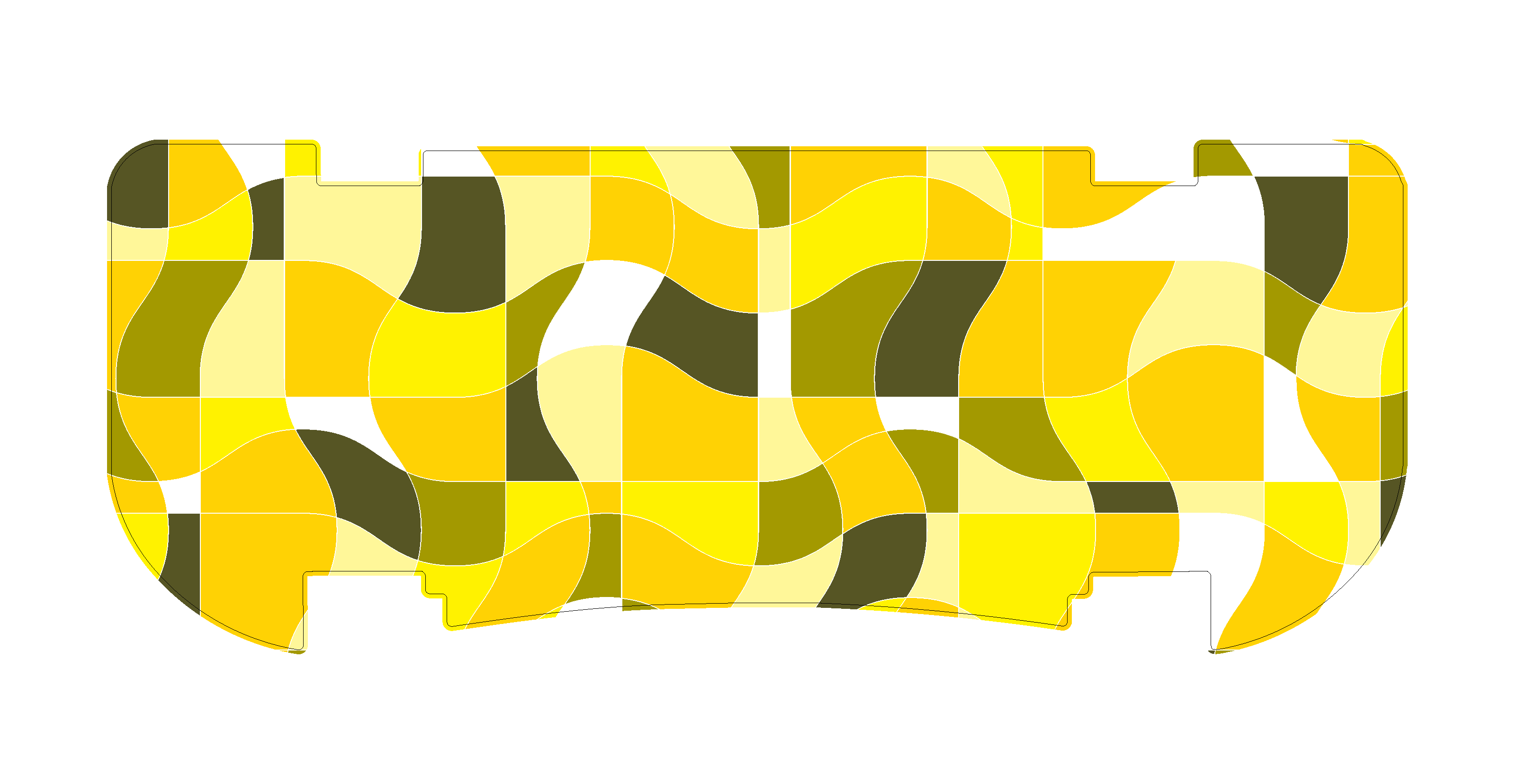 Yellow Geometric Rear Step Mat